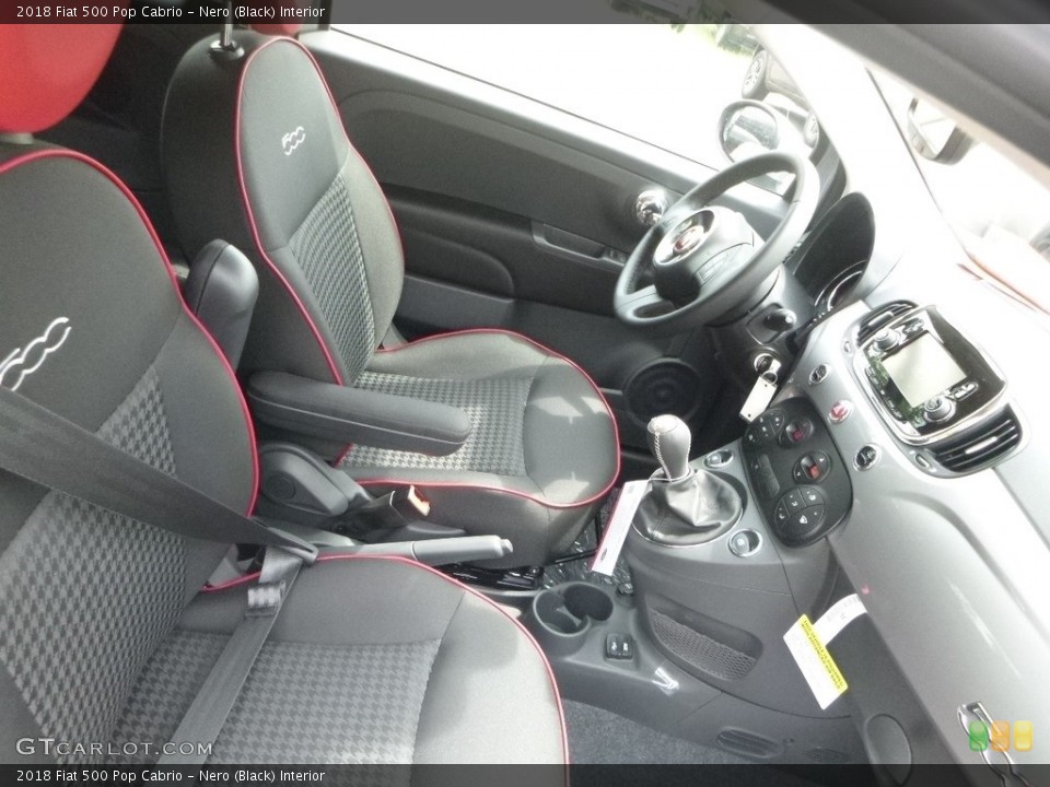 Nero (Black) Interior Front Seat for the 2018 Fiat 500 Pop Cabrio #128623695