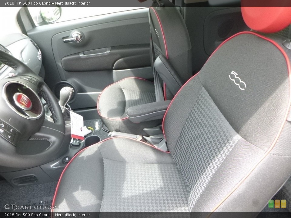 Nero (Black) Interior Front Seat for the 2018 Fiat 500 Pop Cabrio #128623770