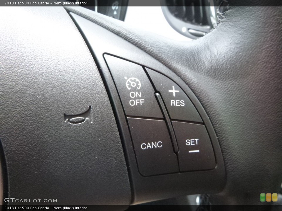Nero (Black) Interior Steering Wheel for the 2018 Fiat 500 Pop Cabrio #128623866