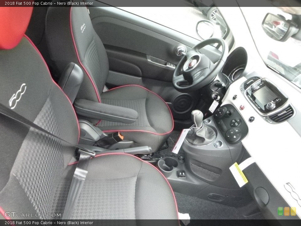 Nero (Black) Interior Front Seat for the 2018 Fiat 500 Pop Cabrio #128624106