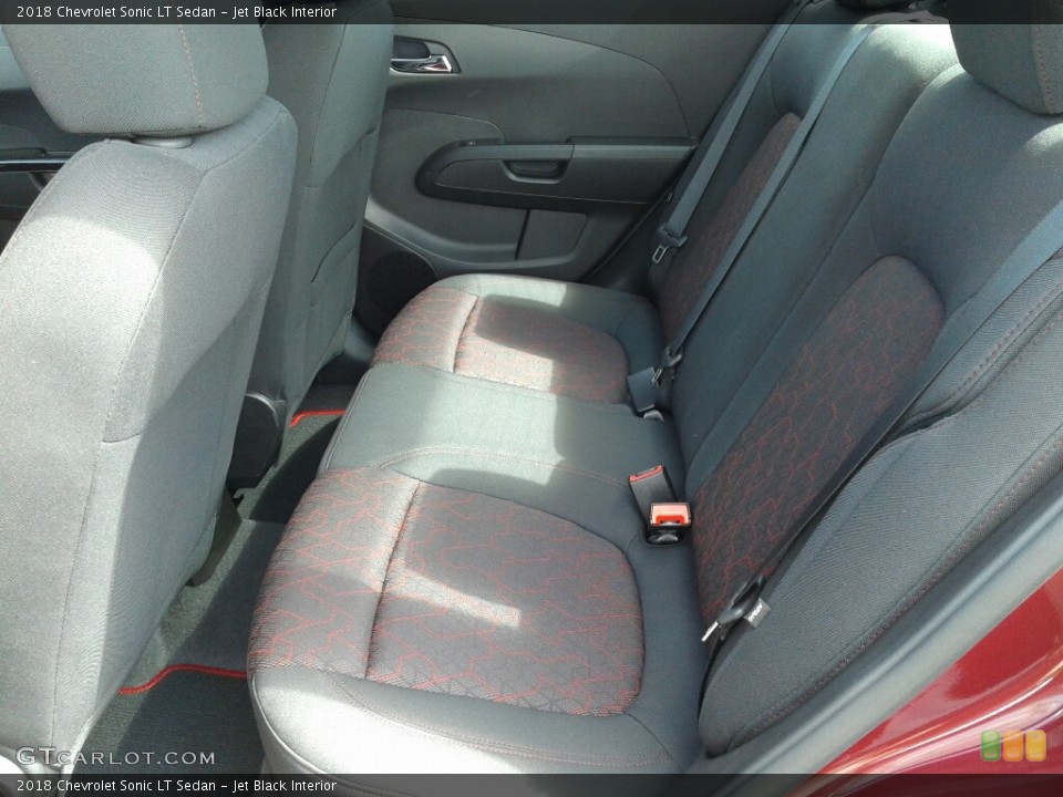 Jet Black Interior Rear Seat for the 2018 Chevrolet Sonic LT Sedan #128640457