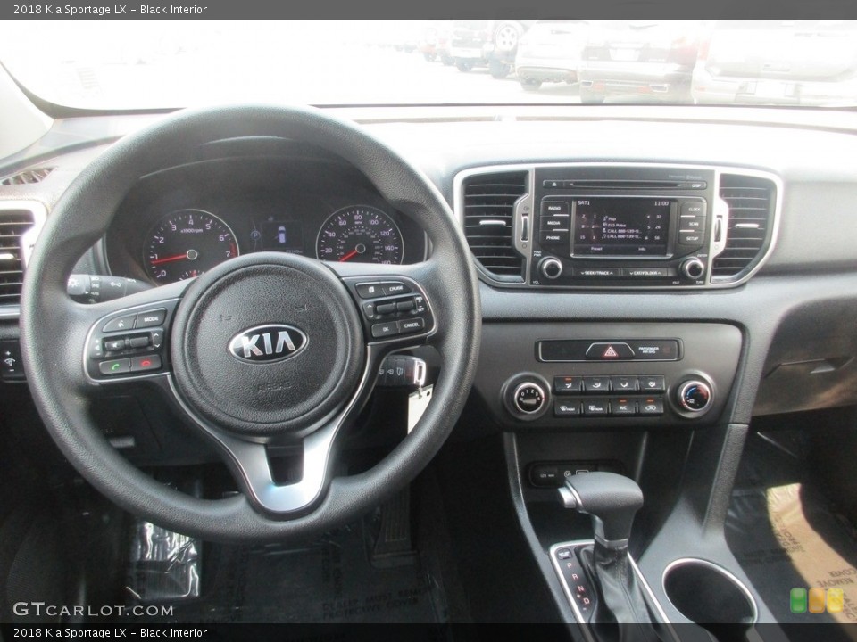 Black Interior Dashboard for the 2018 Kia Sportage LX #128654599