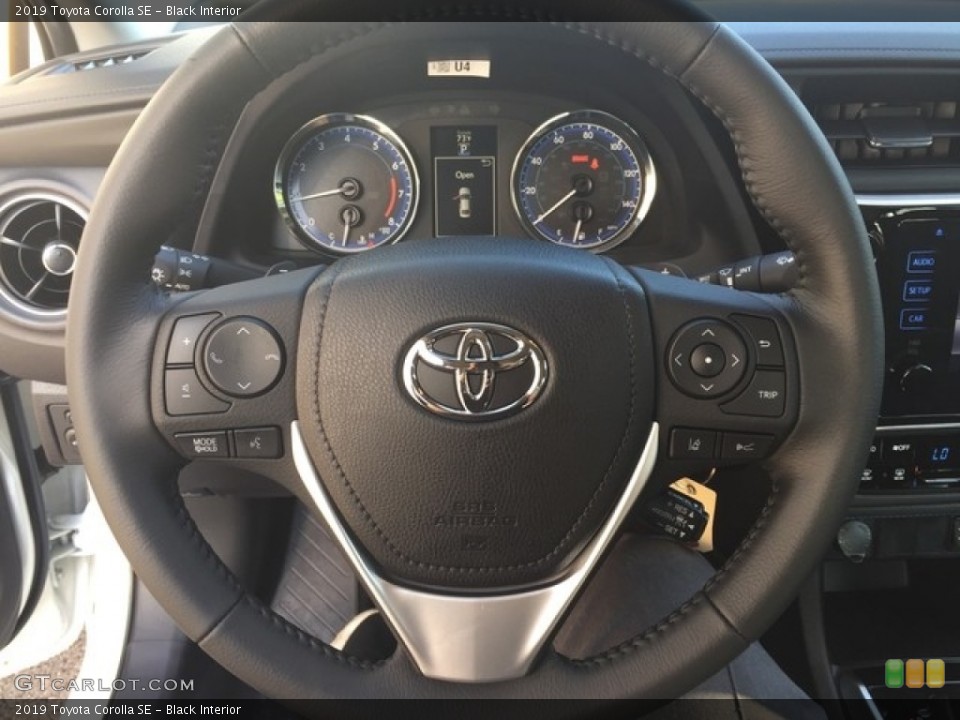 Black Interior Steering Wheel for the 2019 Toyota Corolla SE #128665792