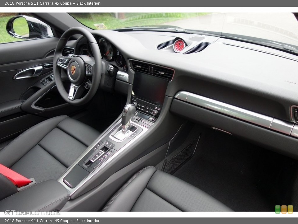 Black Interior Dashboard for the 2018 Porsche 911 Carrera 4S Coupe #128668231