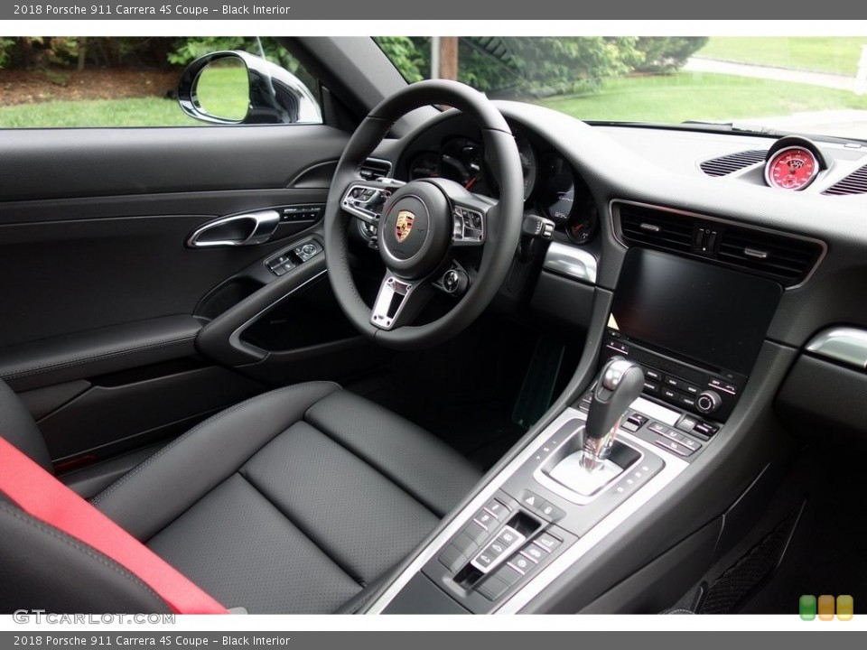 Black Interior Dashboard for the 2018 Porsche 911 Carrera 4S Coupe #128668243