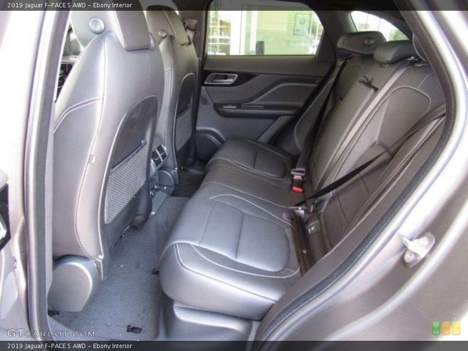 Ebony Interior Rear Seat for the 2019 Jaguar F-PACE S AWD #128670040