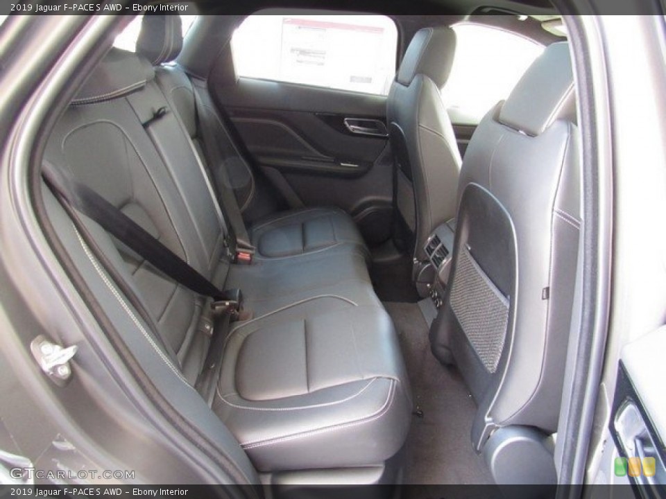 Ebony Interior Rear Seat for the 2019 Jaguar F-PACE S AWD #128670094