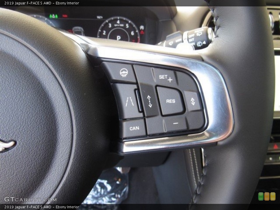 Ebony Interior Steering Wheel for the 2019 Jaguar F-PACE S AWD #128670178