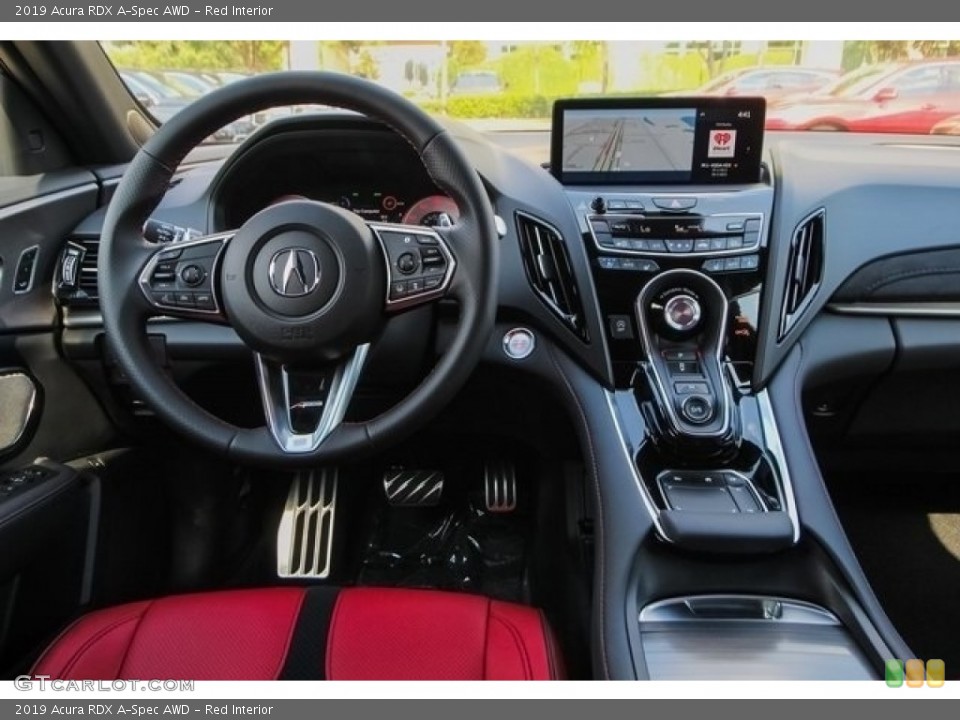 Red Interior Dashboard for the 2019 Acura RDX A-Spec AWD #128675706