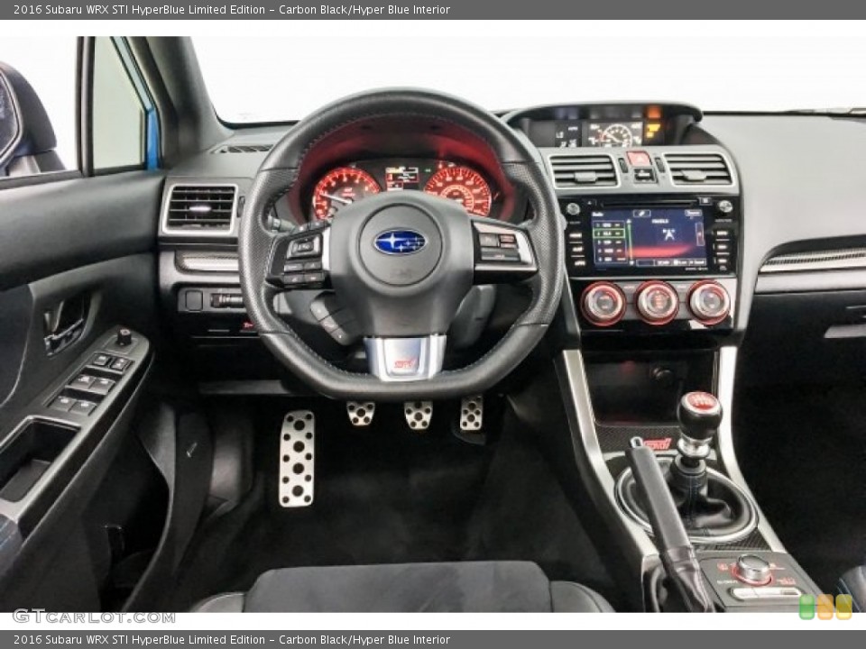 Carbon Black/Hyper Blue Interior Dashboard for the 2016 Subaru WRX STI HyperBlue Limited Edition #128684478