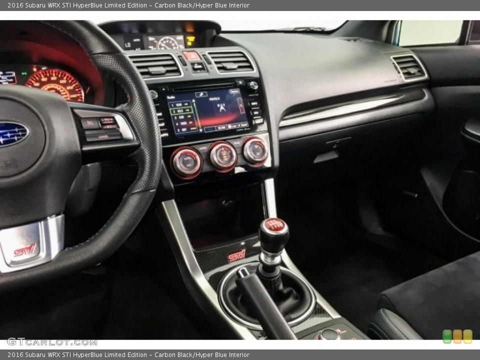 Carbon Black/Hyper Blue Interior Dashboard for the 2016 Subaru WRX STI HyperBlue Limited Edition #128684496