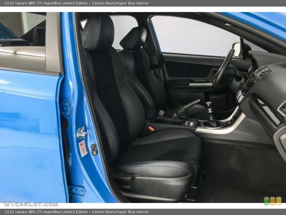 Carbon Black/Hyper Blue Interior Front Seat for the 2016 Subaru WRX STI HyperBlue Limited Edition #128684512