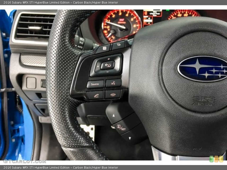 Carbon Black/Hyper Blue Interior Steering Wheel for the 2016 Subaru WRX STI HyperBlue Limited Edition #128684682