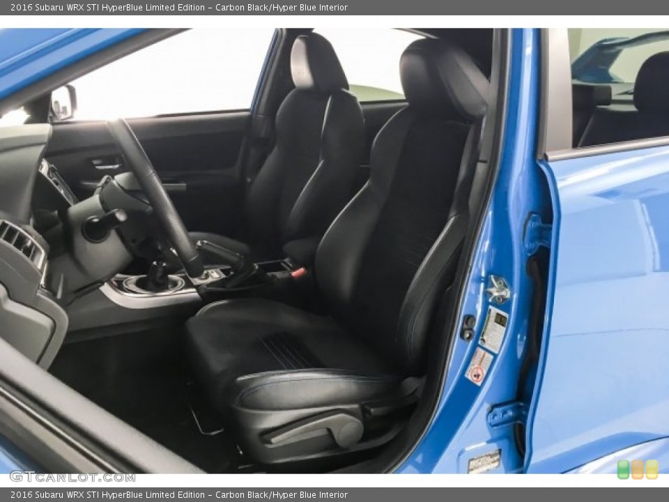 Carbon Black/Hyper Blue Interior Front Seat for the 2016 Subaru WRX STI HyperBlue Limited Edition #128684985