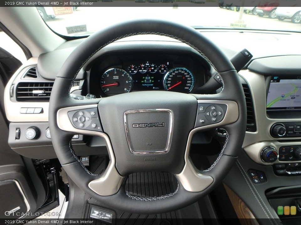 Jet Black Interior Steering Wheel for the 2019 GMC Yukon Denali 4WD #128697052