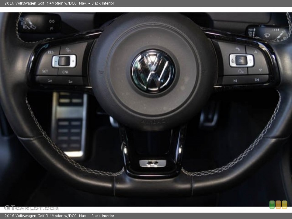 Black Interior Steering Wheel for the 2016 Volkswagen Golf R 4Motion w/DCC. Nav. #128697874