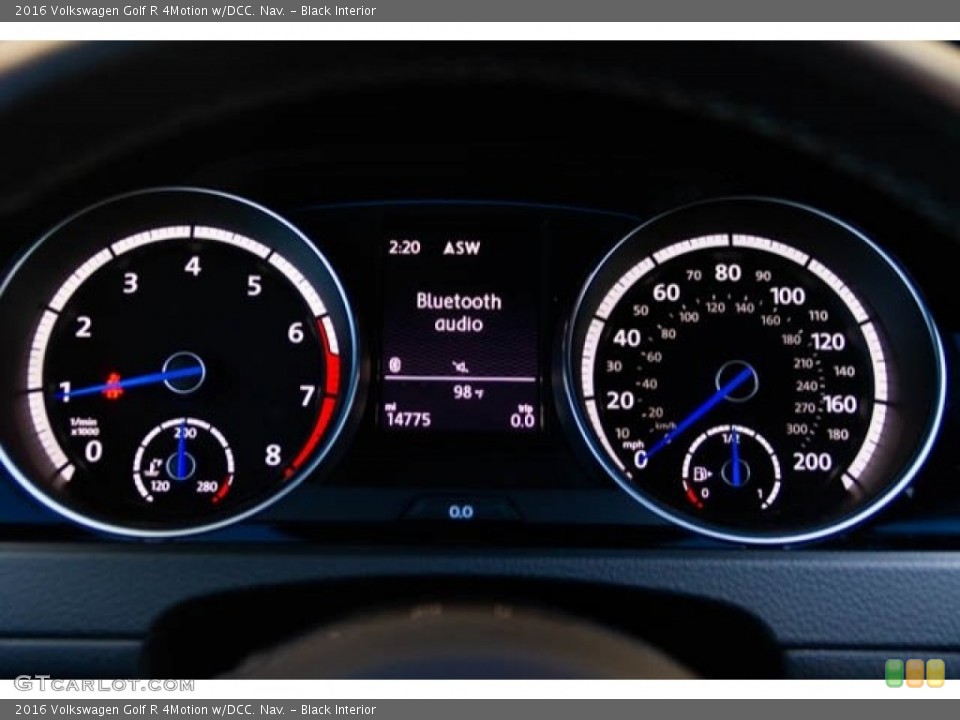 Black Interior Gauges for the 2016 Volkswagen Golf R 4Motion w/DCC. Nav. #128698126