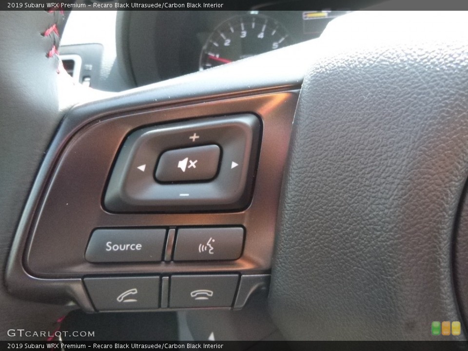 Recaro Black Ultrasuede/Carbon Black Interior Steering Wheel for the 2019 Subaru WRX Premium #128701342