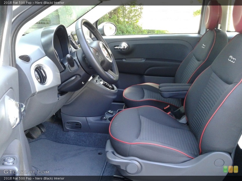 Nero (Black) Interior Front Seat for the 2018 Fiat 500 Pop #128715883