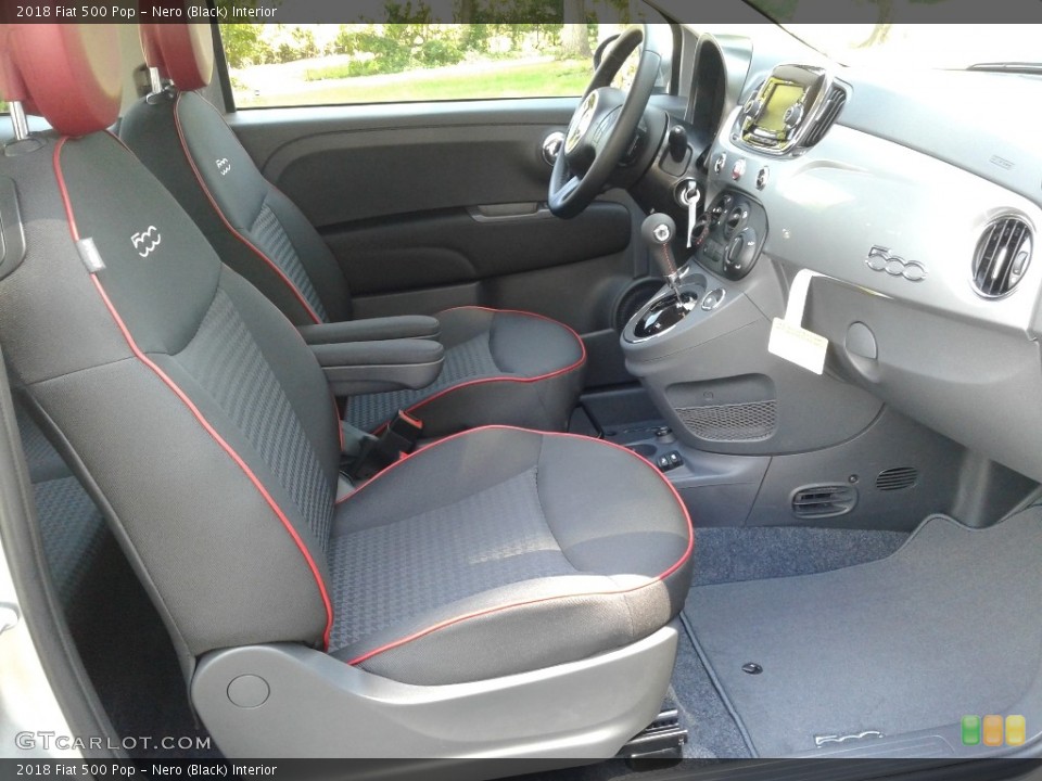 Nero (Black) Interior Front Seat for the 2018 Fiat 500 Pop #128715922