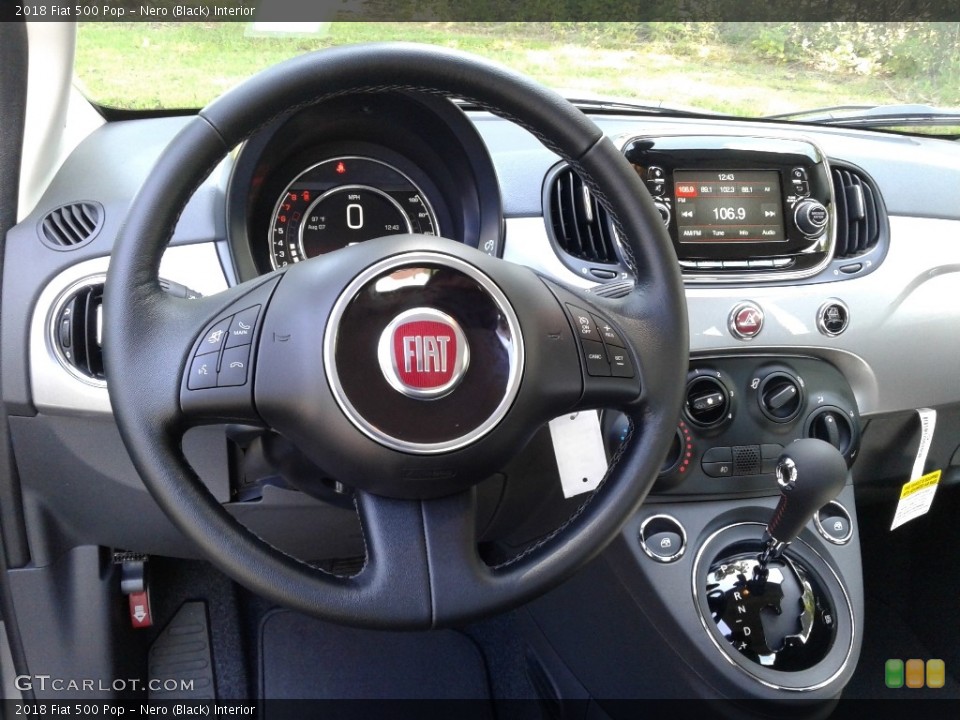 Nero (Black) Interior Steering Wheel for the 2018 Fiat 500 Pop #128716027