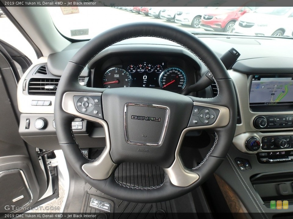 Jet Black Interior Steering Wheel for the 2019 GMC Yukon XL Denali 4WD #128716711