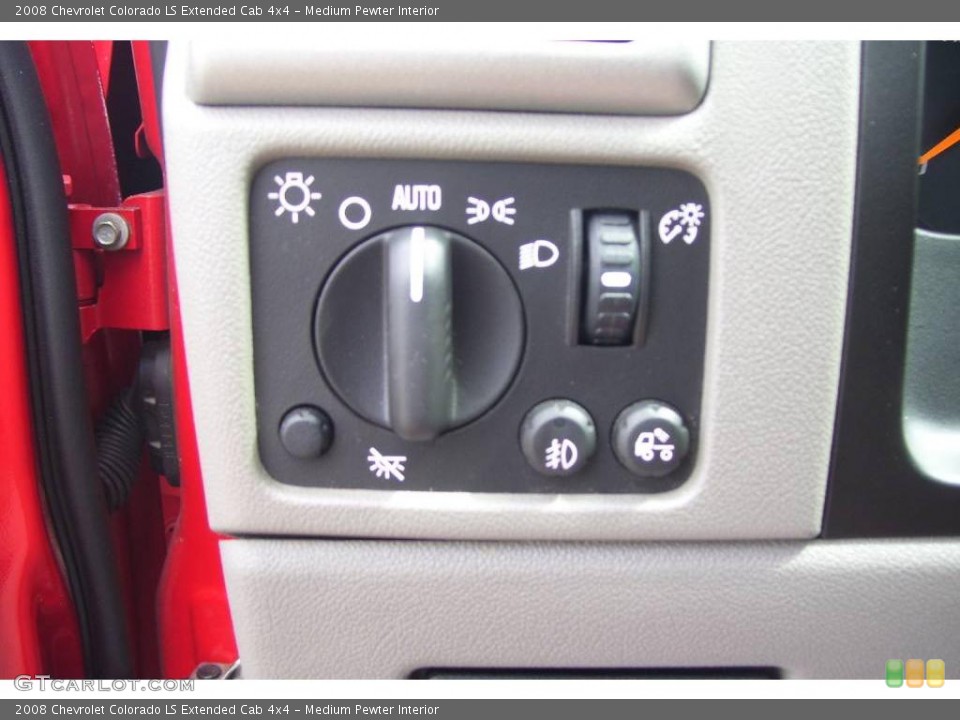Medium Pewter Interior Controls for the 2008 Chevrolet Colorado LS Extended Cab 4x4 #12872673