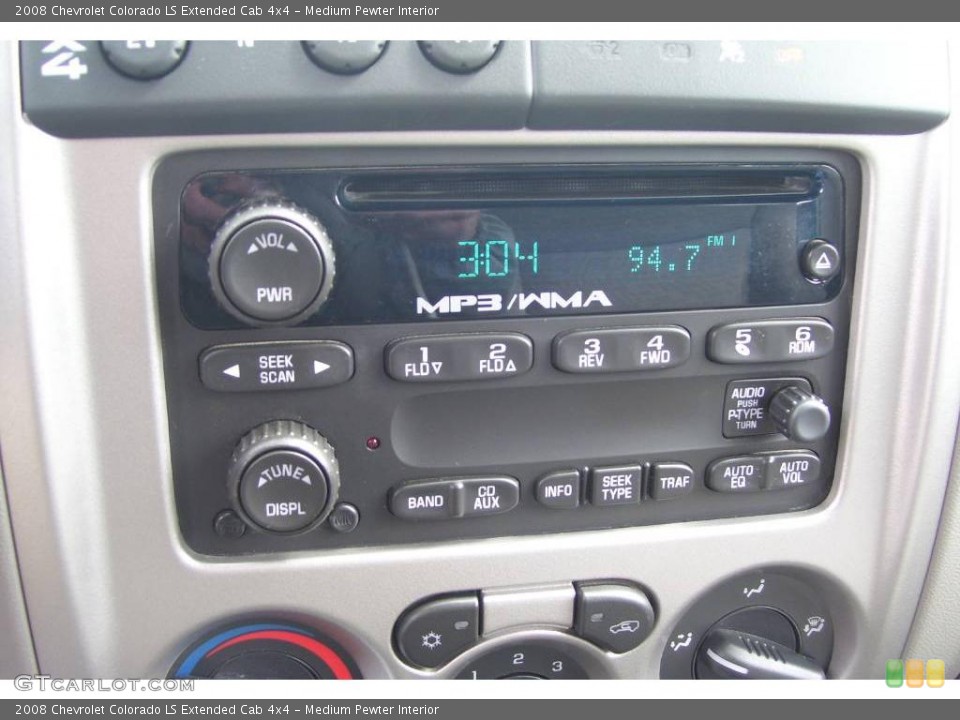 Medium Pewter Interior Audio System for the 2008 Chevrolet Colorado LS Extended Cab 4x4 #12872718