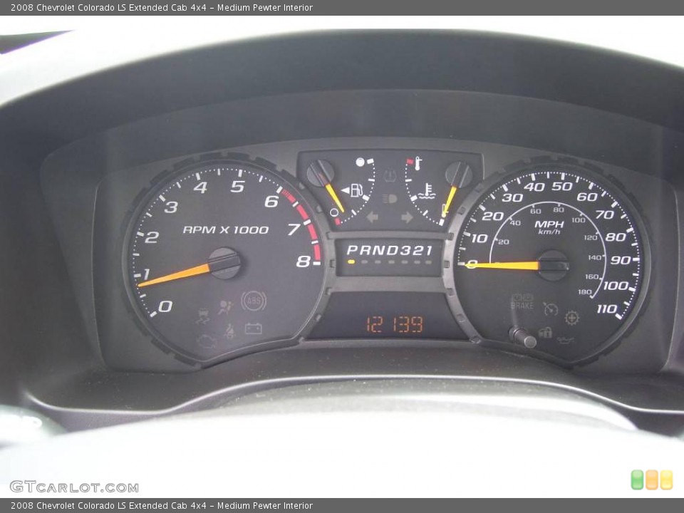 Medium Pewter Interior Gauges for the 2008 Chevrolet Colorado LS Extended Cab 4x4 #12872788