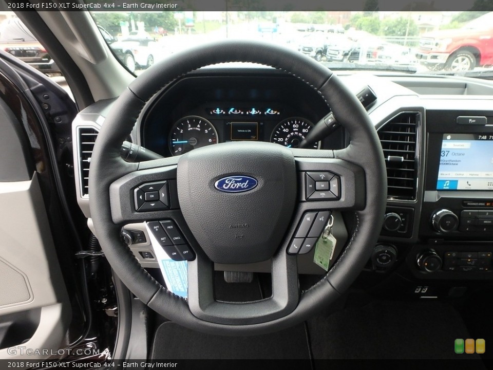 Earth Gray Interior Steering Wheel for the 2018 Ford F150 XLT SuperCab 4x4 #128728277