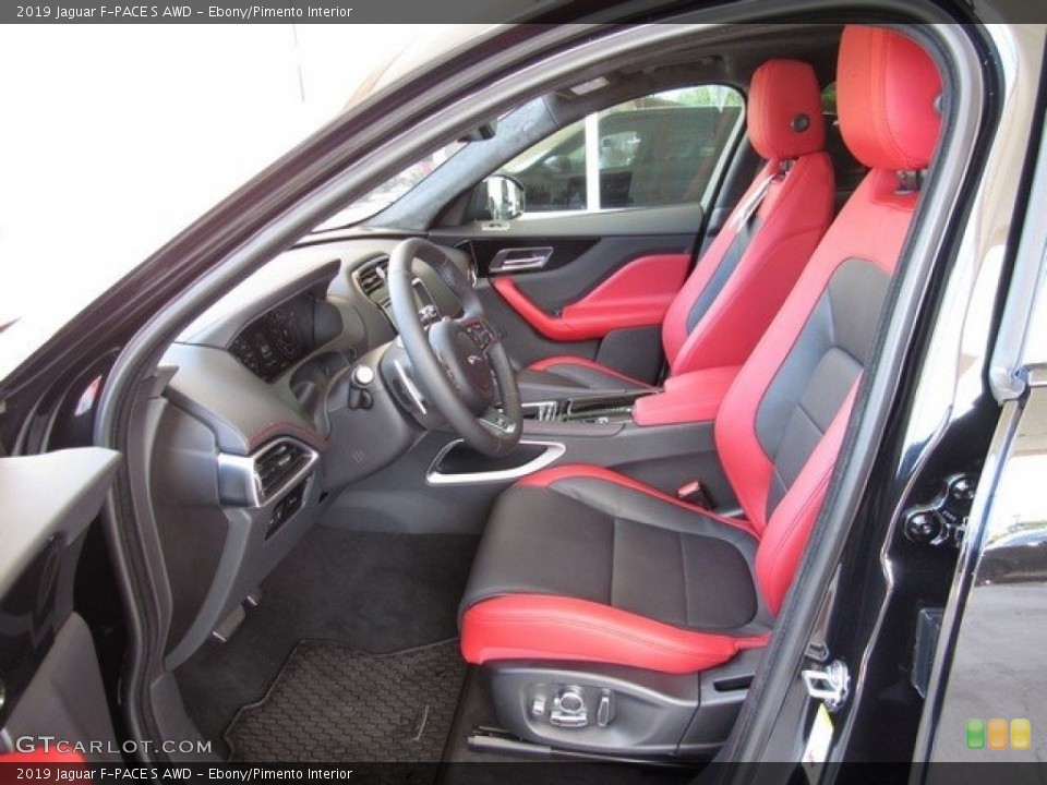 Ebony/Pimento Interior Photo for the 2019 Jaguar F-PACE S AWD #128735315