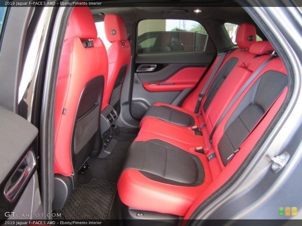 Ebony/Pimento Interior Rear Seat for the 2019 Jaguar F-PACE S AWD #128735423