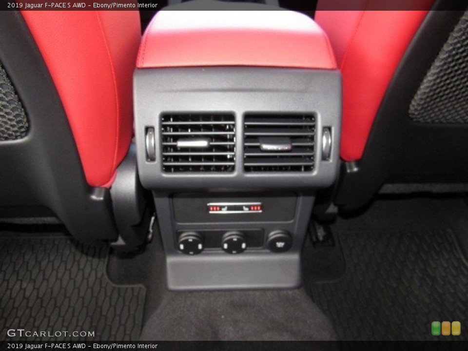 Ebony/Pimento Interior Controls for the 2019 Jaguar F-PACE S AWD #128735450