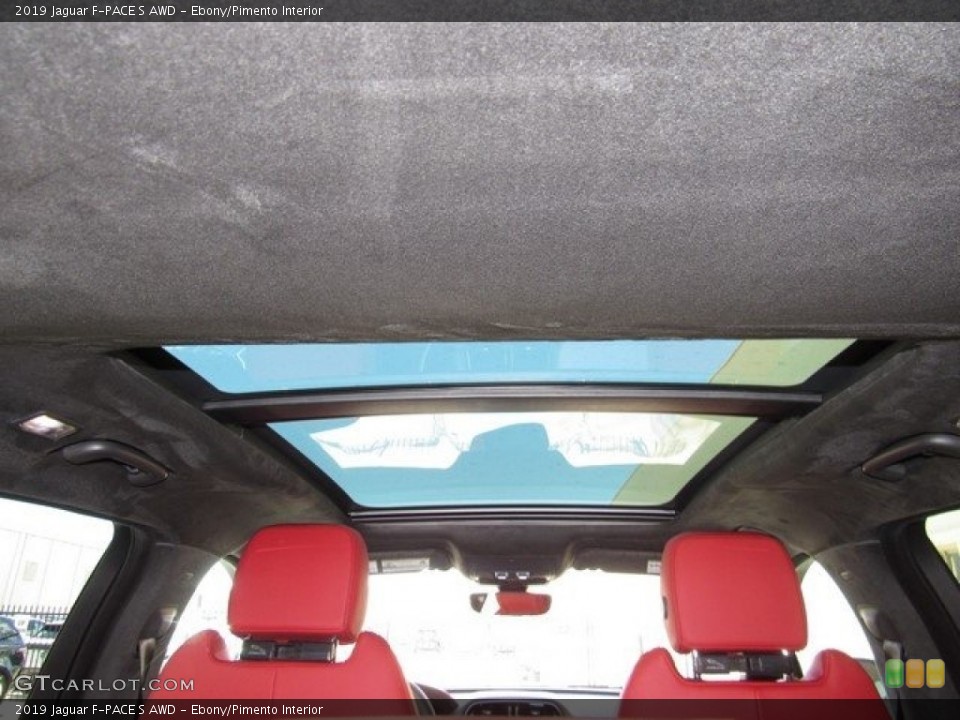 Ebony/Pimento Interior Sunroof for the 2019 Jaguar F-PACE S AWD #128735471