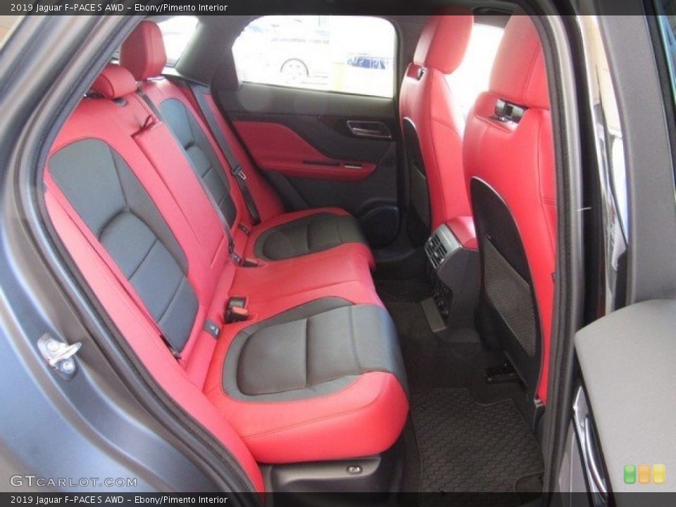 Ebony/Pimento Interior Rear Seat for the 2019 Jaguar F-PACE S AWD #128735480