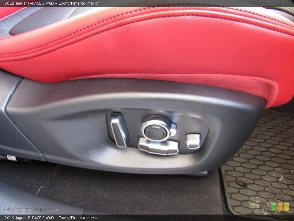 Ebony/Pimento Interior Controls for the 2019 Jaguar F-PACE S AWD #128735489