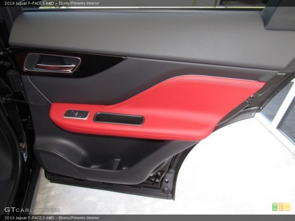 Ebony/Pimento Interior Door Panel for the 2019 Jaguar F-PACE S AWD #128735507