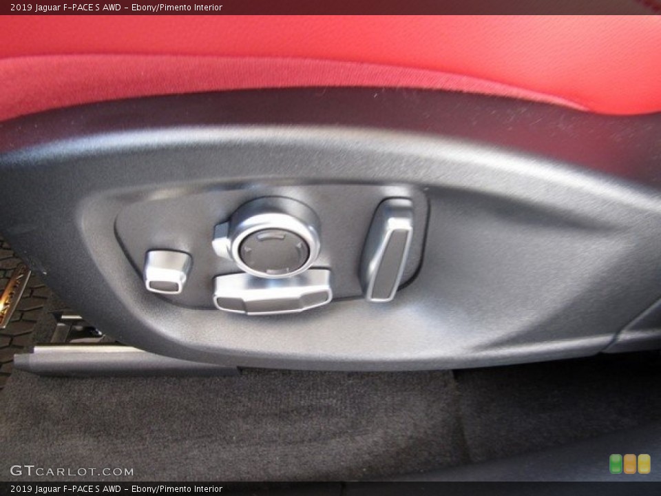 Ebony/Pimento Interior Controls for the 2019 Jaguar F-PACE S AWD #128735555