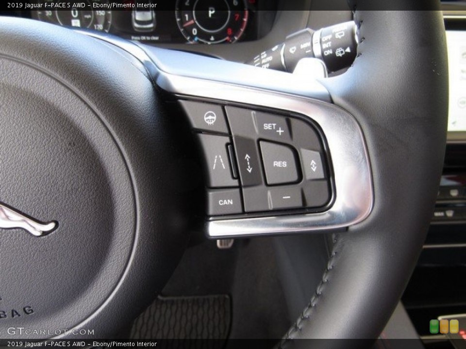 Ebony/Pimento Interior Steering Wheel for the 2019 Jaguar F-PACE S AWD #128735588