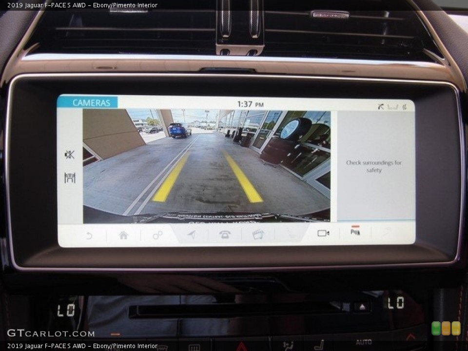 Ebony/Pimento Interior Controls for the 2019 Jaguar F-PACE S AWD #128735615