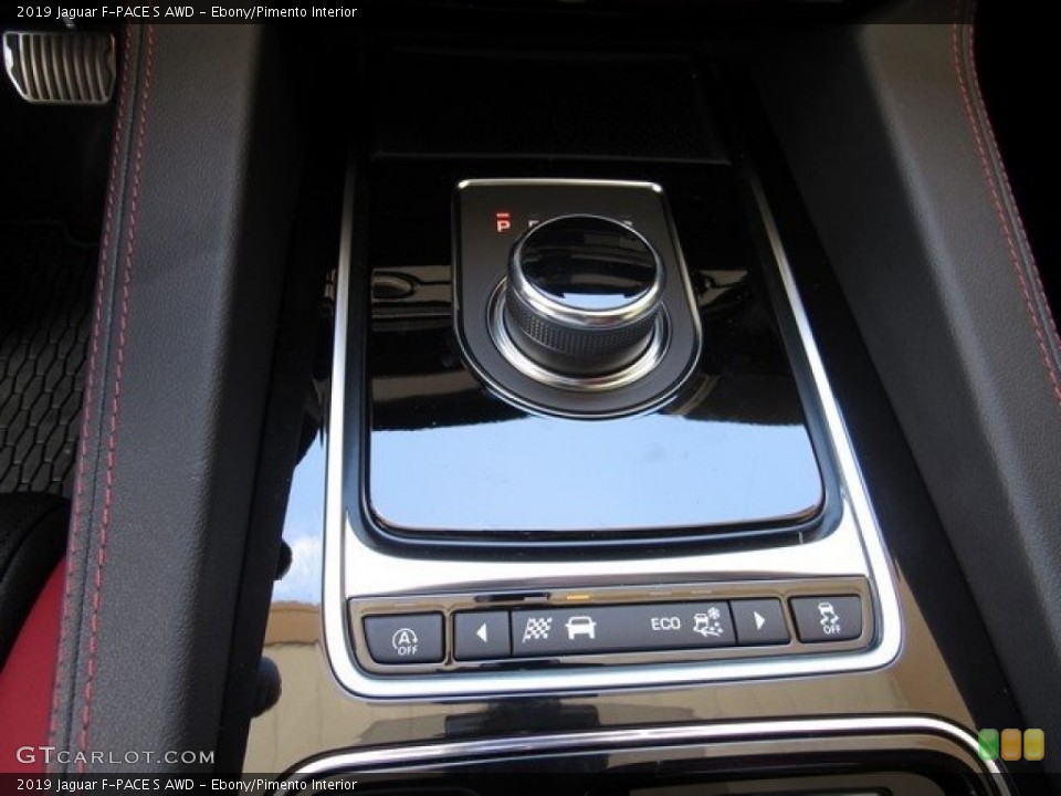 Ebony/Pimento Interior Transmission for the 2019 Jaguar F-PACE S AWD #128735627