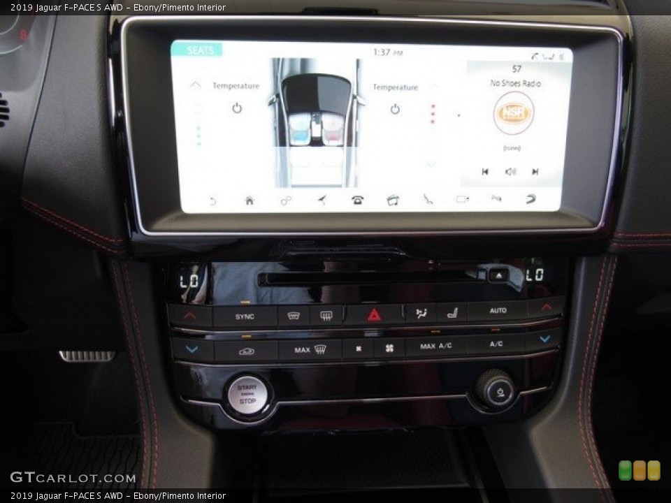 Ebony/Pimento Interior Controls for the 2019 Jaguar F-PACE S AWD #128735633