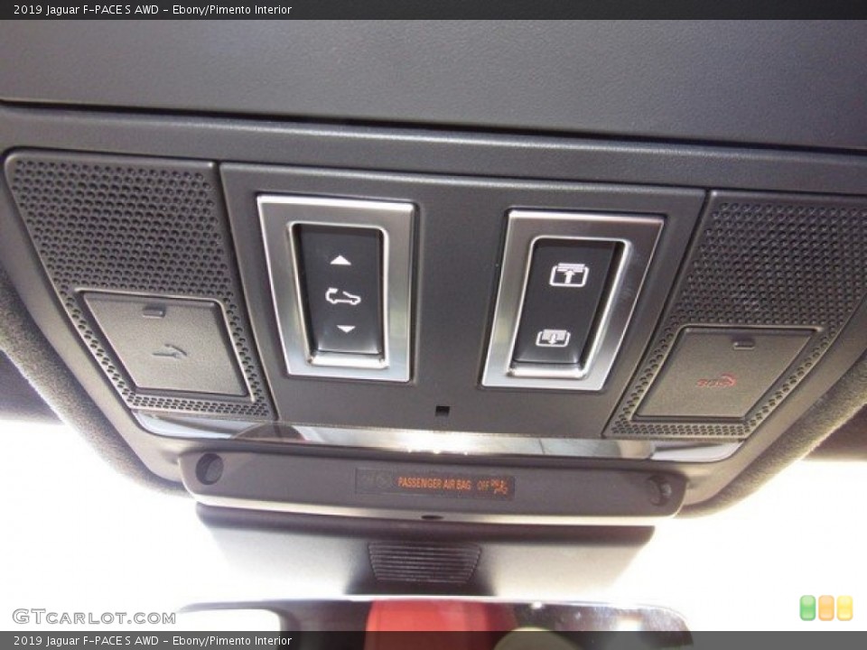 Ebony/Pimento Interior Controls for the 2019 Jaguar F-PACE S AWD #128735645