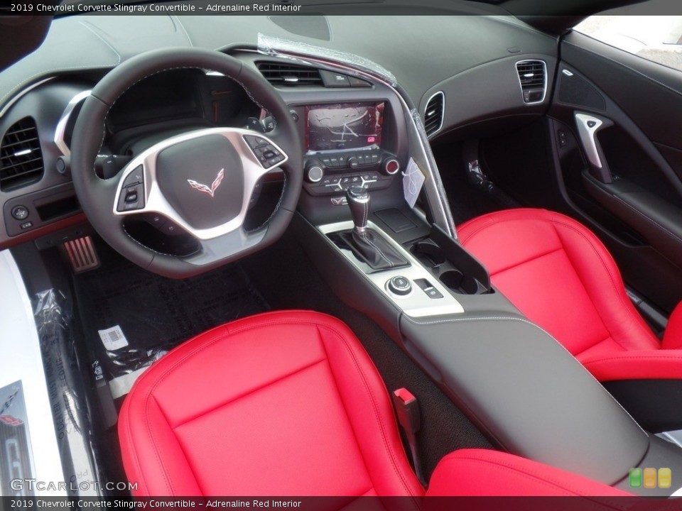 Adrenaline Red Interior Photo for the 2019 Chevrolet Corvette Stingray Convertible #128766924