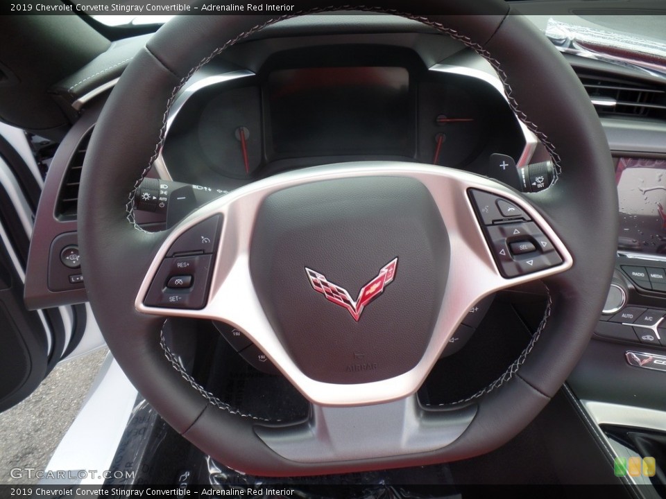 Adrenaline Red Interior Steering Wheel for the 2019 Chevrolet Corvette Stingray Convertible #128766975