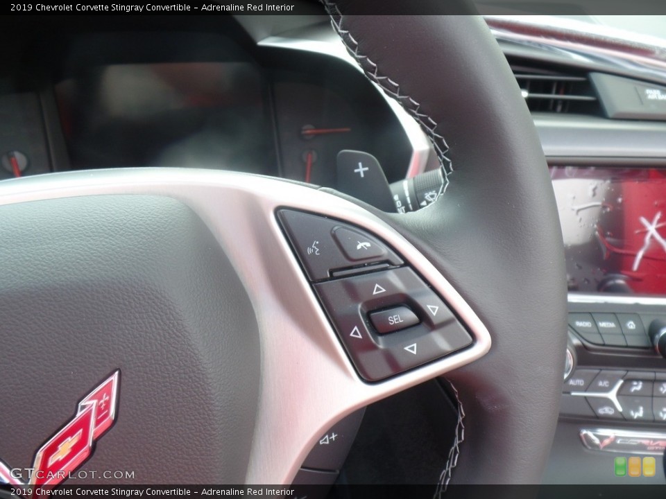 Adrenaline Red Interior Steering Wheel for the 2019 Chevrolet Corvette Stingray Convertible #128767005