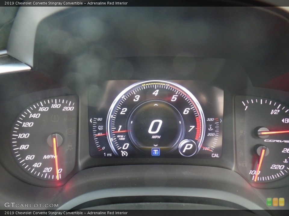 Adrenaline Red Interior Gauges for the 2019 Chevrolet Corvette Stingray Convertible #128767053