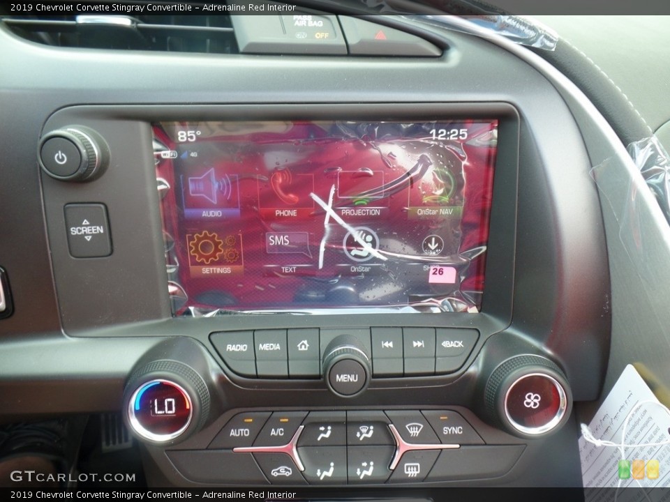 Adrenaline Red Interior Controls for the 2019 Chevrolet Corvette Stingray Convertible #128767077