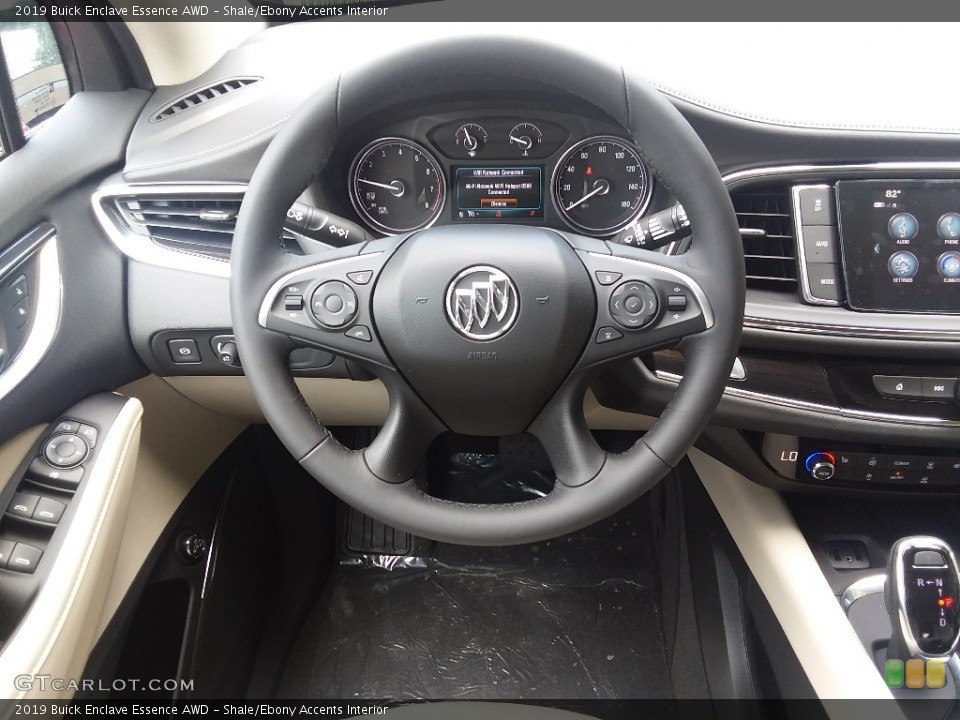 Shale/Ebony Accents Interior Steering Wheel for the 2019 Buick Enclave Essence AWD #128771403