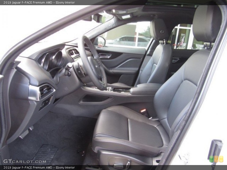 Ebony Interior Photo for the 2019 Jaguar F-PACE Premium AWD #128773890